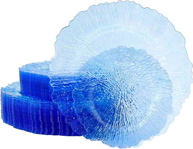U-QE 60PCS Clear Blue Plates by U-QE