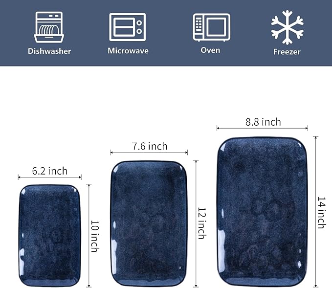 vicrays Ceramic Rectangle Serving Platters - Image 4