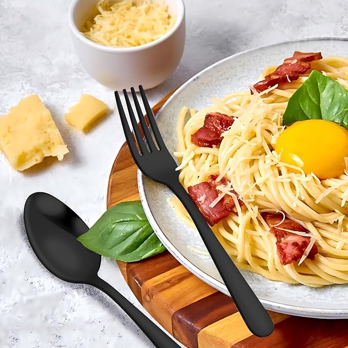 Unokit 24-Piece Forks and Spoons Silverware Set - Image 2