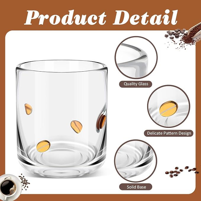 SiliFine 2 Pcs Coffee Icon Juice Glasses - Image 6