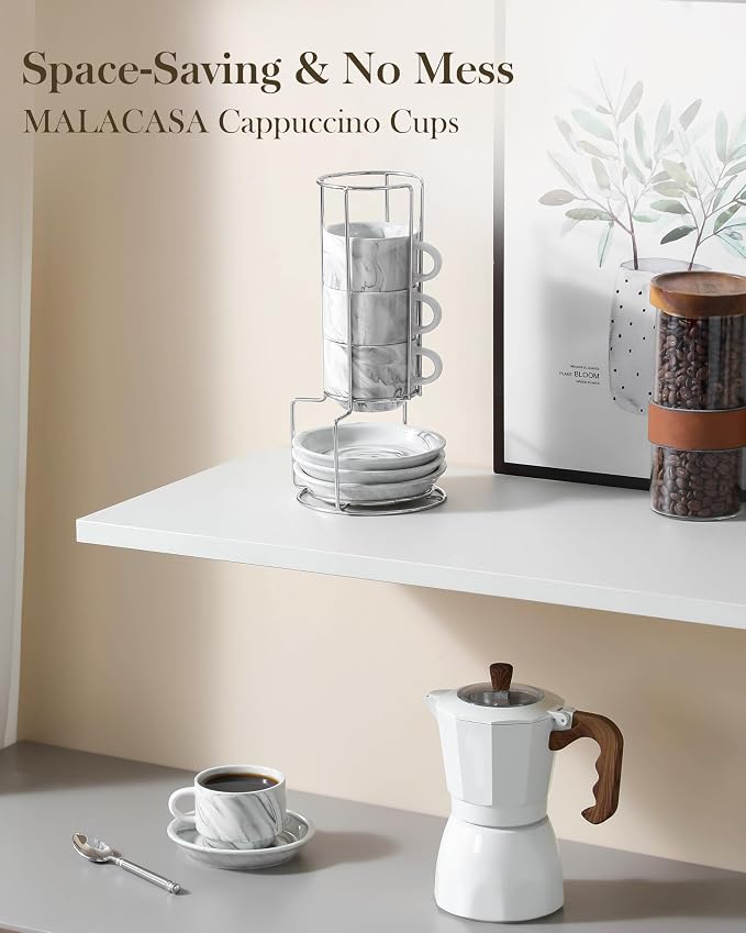 MALACASA 4 OZ Porcelain Espresso Cups - Image 8