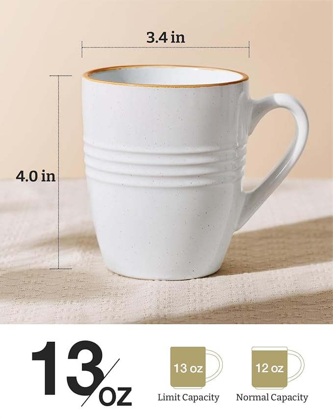 famiware Jupiter Coffee Mugs Set of 8, 13 oz Coffee Mug, Microwave and - Image 4