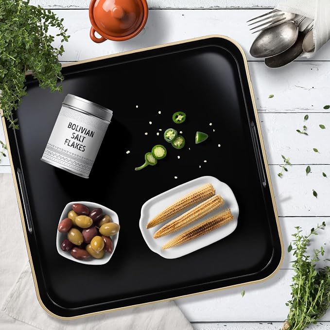 Black Square Decorative Tray - Image 7
