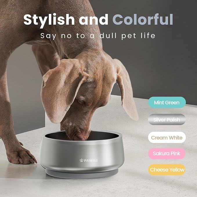 Pawaii Dog Bowl, 34 oz Stainless Steel Food and Water Bowl, ID Tag, 1 Pack | - Image 6