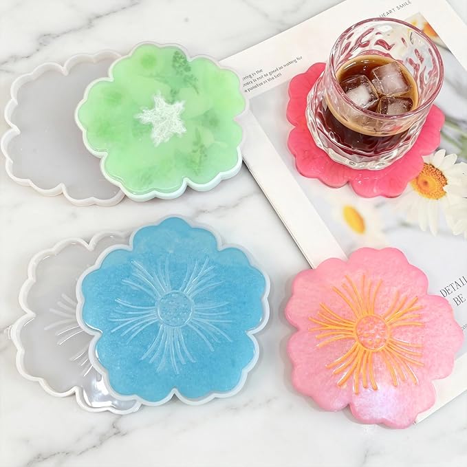 Resin Coaster Molds, Cup Mat, Home Table Decor, Wedding Housewarming Handmade - Image 5