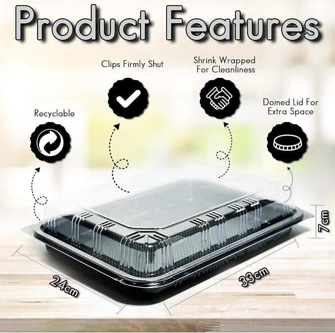 TRAYA Pack of 10 Serving Tray - Image 4