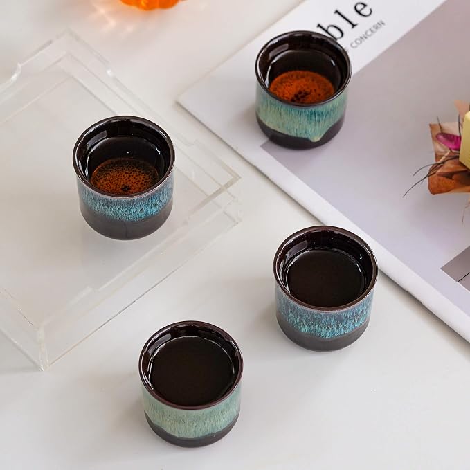 Espresso Cups Set of 2, Ceramic Espresso Cups, Expresso Shots Cups, 2.5oz Tea - Image 4