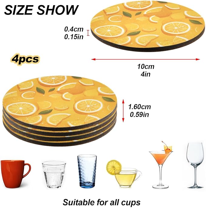 Slice Citrus 4 Piecing Set Coasters - Image 4