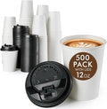 Vplus 500 Pack 12 OZ Paper Coffee Cups by Vplus