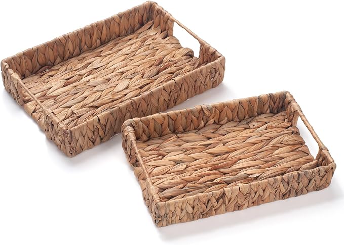 Water Hyacinth Rectangular Serving Tray - Image 5