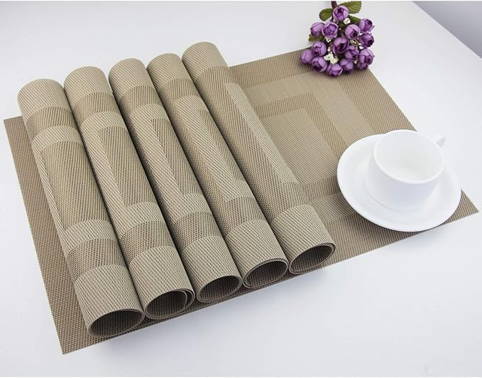 PIGCHCY Placemats Set of 12 Washable Durable Place Mats Vinyl Heat Resistant - Image 4