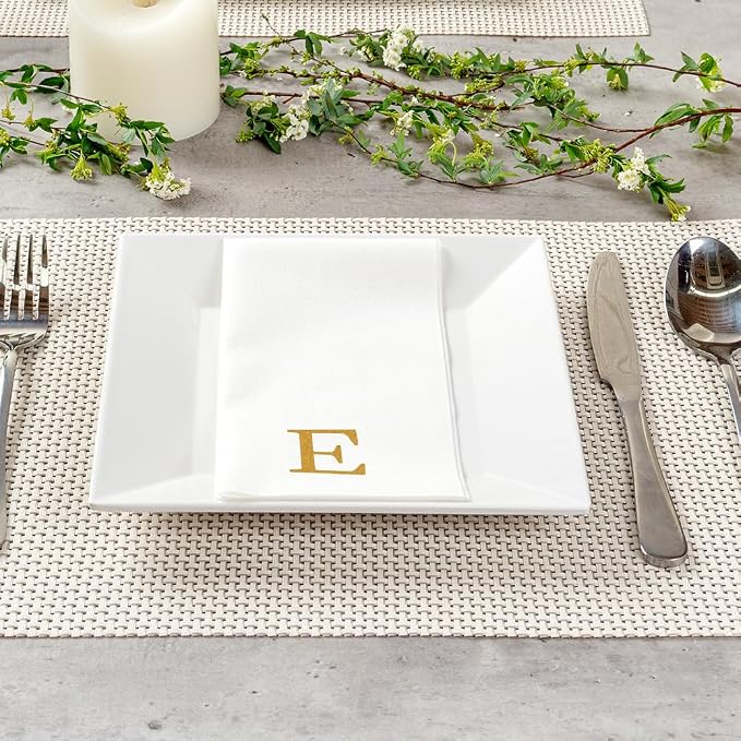 Luxenap 15.8 X 7.9 Inch Linen-Feel Guest Towels, 50 Lettered Hand Towels - Image 7