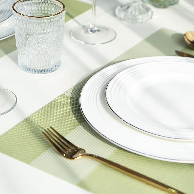 Placemats Set of 8 Vinyl/Plastic Woven Place Mats - Image 7