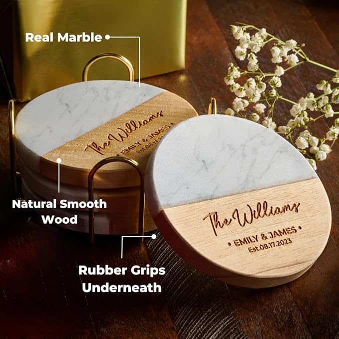 Personalized Coasters, Wedding Gift - Image 3