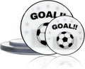 20 White Plastic Soccer Plates, Disposable Plates by I00000