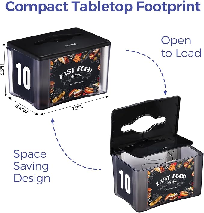 Stardrix 3-Pack Interfold Tabletop Napkin Holder, Spring Loaded Commercial - Image 2