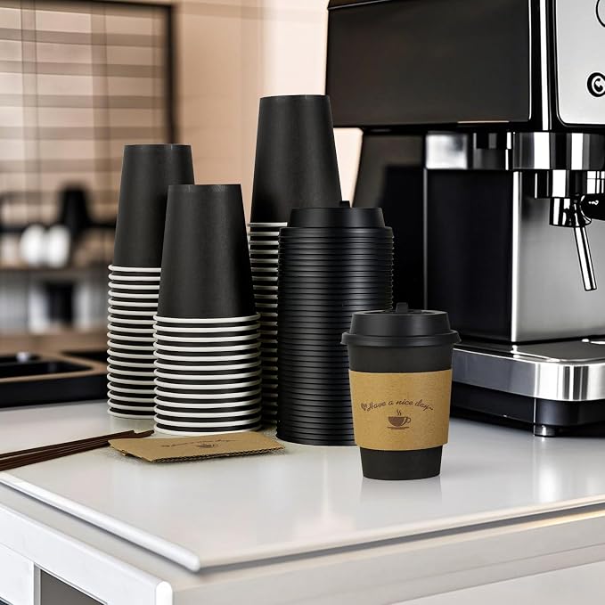 LITOPAK 500 Pack 12 oz Disposable Coffee Cups, Including cups, suitable - Image 3