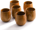 Hiceeden 6 Pack Wooden Tea Cups, 5 Oz Japanese Tea Cups Handmade Natural Wood by Hiceeden