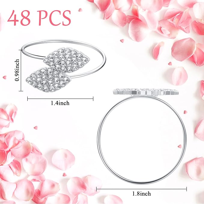 Hotop 300 Pcs Silver Napkin Rings Set - Image 7