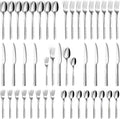 40-Piece Stainless Steel Silverware Set, Flatware Set Service by X-zrew