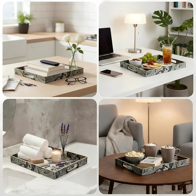 Large Tay for Ottoman Coffee Table, Modern Plastic Serving Tray - Image 7