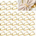 APTWOW Gold Napkin Rings Set of 200, Semicircle Metal Gold Napkin Holder Buckles by APTWOW