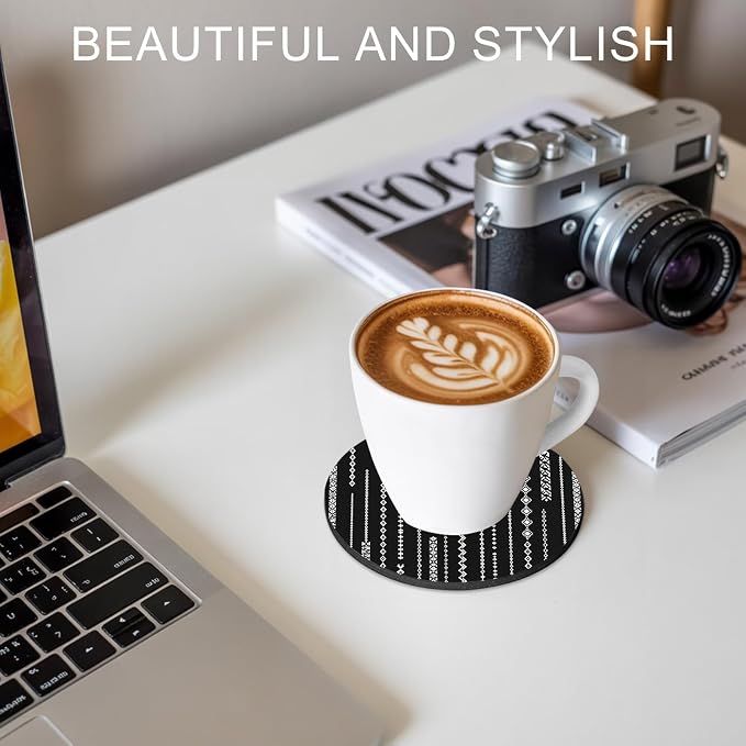 Contemporary Geometric Coasters Set of 2, Absorbent Coasters - Image 7