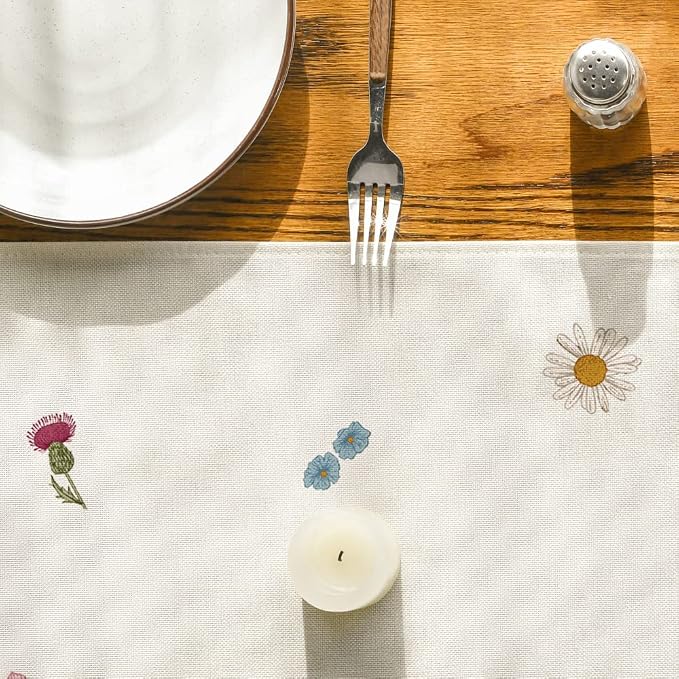 Artoid Mode Antique Herbs and Wild Flowers Summer Table Runner, Spring Fall - Image 7