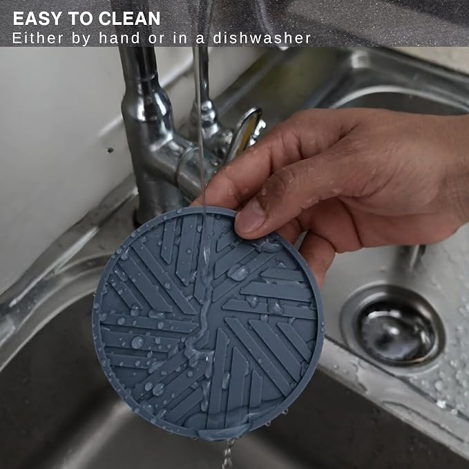 Silicone Coasters Set of 6 & Gold Holder - Image 4