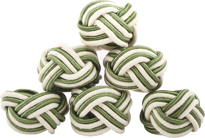 ALPHA Living HOME Modern Woven Napkin Rings Set of 12 - Image 7