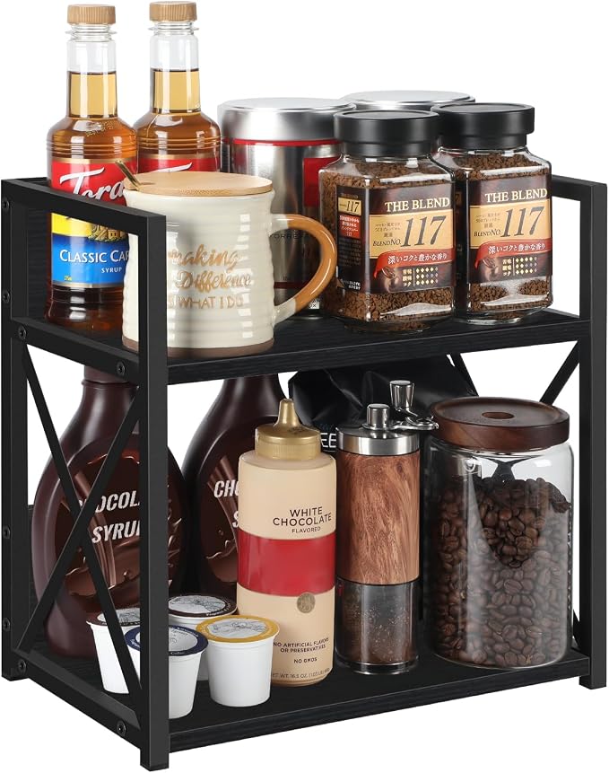 YINMIT Countertop Shelf Organizer, Coffee Bar Accessories, Spice Rack, Coffee - Image 8