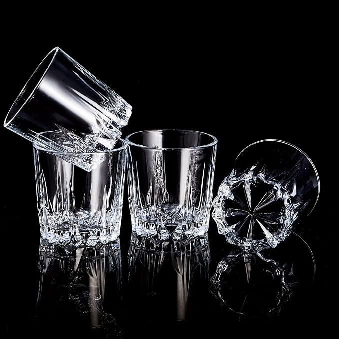 GLASKEY Whiskey Glasses Set of 4, Lead-Free Crystal Old Fashioned Glass - Image 7