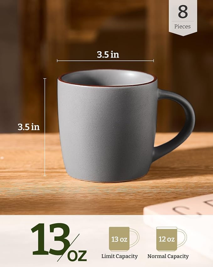 famiware Mercury Coffee Mugs 13 oz, Coffee Mugs Set of 8 - Image 4