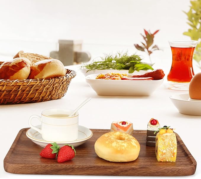 Acacia Wood Trays Large Cheese Charcuterie Boards Wooden Serving Platters | - Image 2