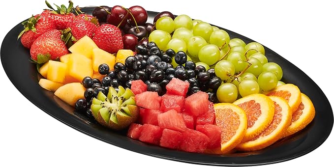 PLASTICPRO Plastic Oval Serving Trays 11 X 16 Oval Serving Platters Disposable - Image 4
