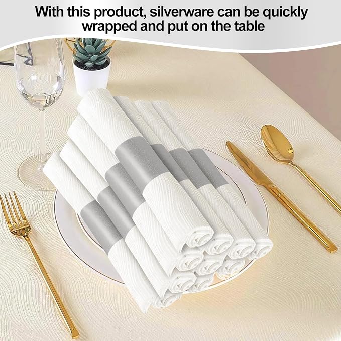 Germiwipe 500 Pcs Self-Adhesive Napkin Bands, | Paper Napkin Rings - Image 4