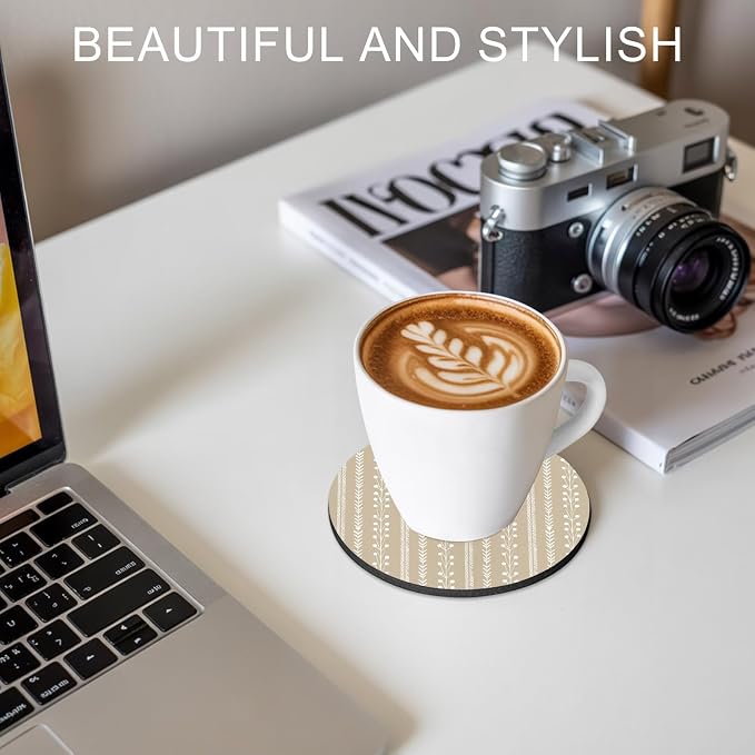 Modern Minimalist Coasters Set of 6, Absorbent Coasters - Image 7