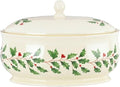 Lenox Holiday Ivory Porcelain Christmas Candy Jar by Lenox