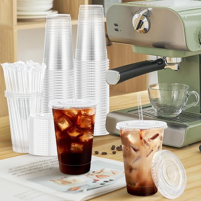 Lamosi 300 Pack 16 oz Plastic Coffee Cups - Image 6