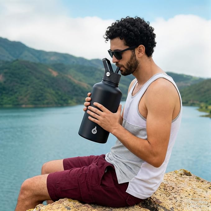 BJPKPK 50oz Large Insulated Water Bottle, Stainless Steel Water Jug | - Image 6