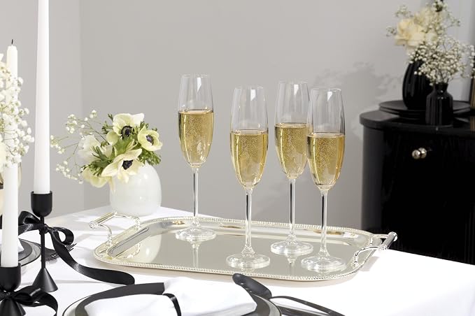 Reed & Barton Silverplate Rectangular Serving Tray, Coffee Table Decor | mirror - Image 4