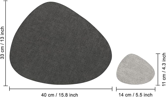 Faux Leather Placemats Set of 4, Dual Sided - Image 9