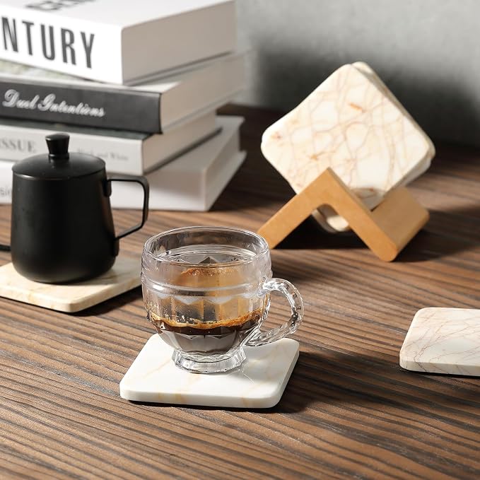 Marble Coasters Set of 5, Square Coasters - Image 7