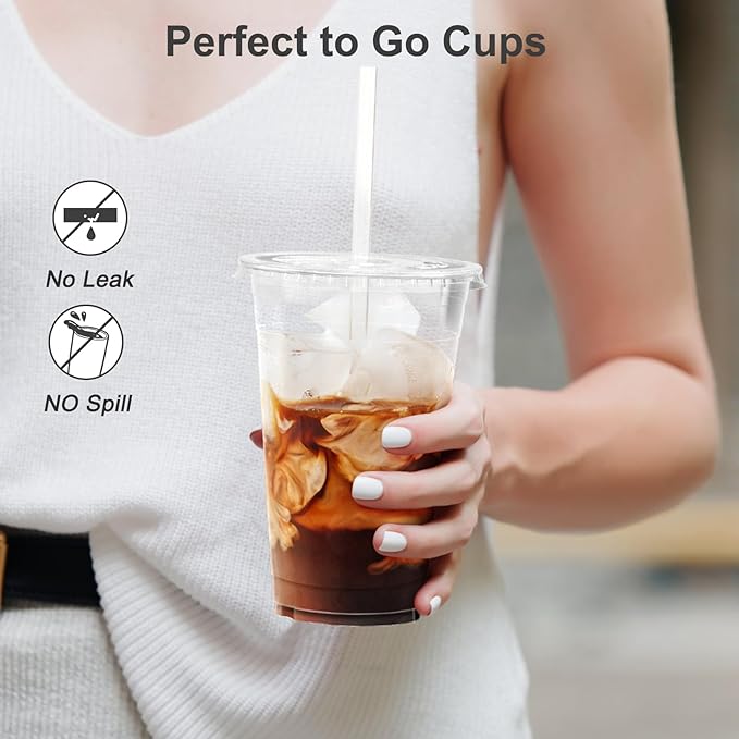 Dealusy 100 Pack - 24 oz Clear Plastic Cups - Image 4