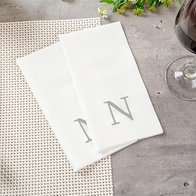Luxenap 15.8 X 7.9 Inch Linen-Feel Guest Towels, 2000 Lettered Hand Towels - Image 6