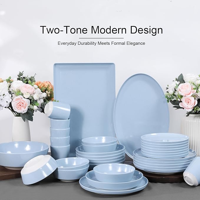 Webbylee Melamine Dessert Plates Set of 6-7.5" Serving Durable Dishes Perfect - Image 7
