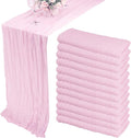 12 Pack 10Ft Cheesecloth Table Runner 35x120 Inch Boho Gauze Table Runner by Fivenl
