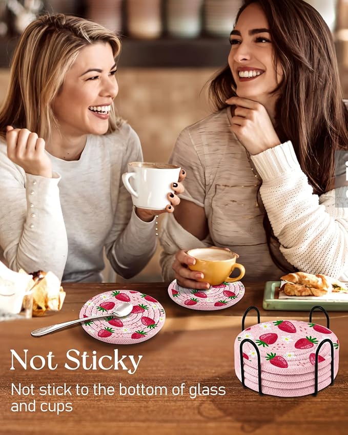 Absorbent Cup Coasters Set of 6 - Image 6
