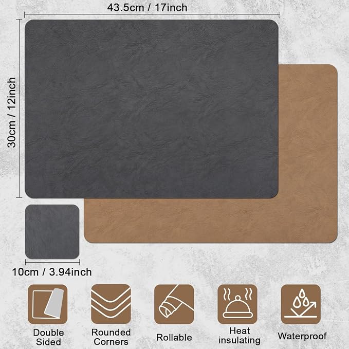 Vinyl Placemats Set of 4, Dual Sided Place Mats - Image 9