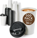 Vplus 500 Pack 16 OZ Paper Coffee Cups by Vplus